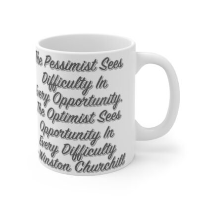 The Pessimist 11oz White Mug