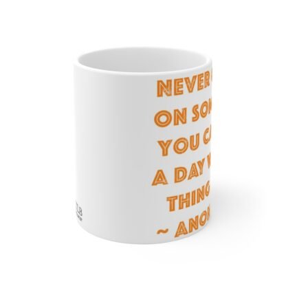 Never Give 11oz White Mug - Image 2